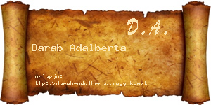 Darab Adalberta névjegykártya